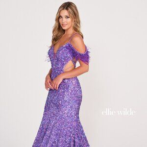 Ellie Wilde - ew34017 - Size 2 - Purple Prom Dress